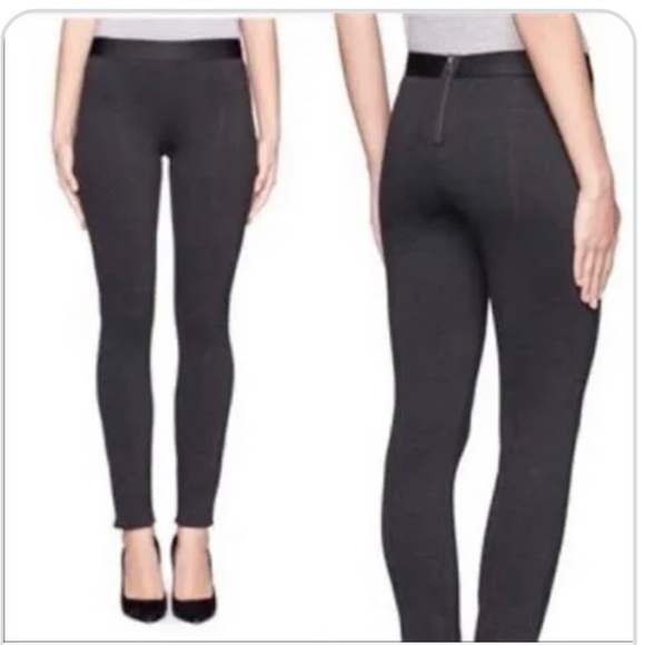 J. Crew Pants - J.Crew heathered charcoal gray zipper back leggings sz 2